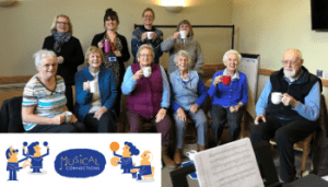 Pictured: Honey Suckle singers having a tea break