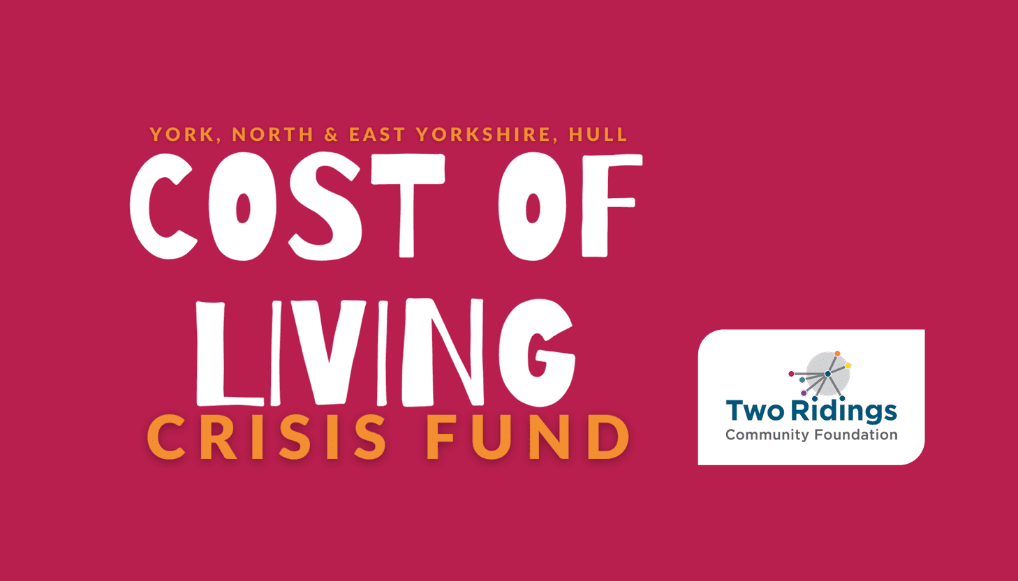 CLOSING DATE 6 NOV: Cost of Living Crisis Fund – Up to £10k for York organisations