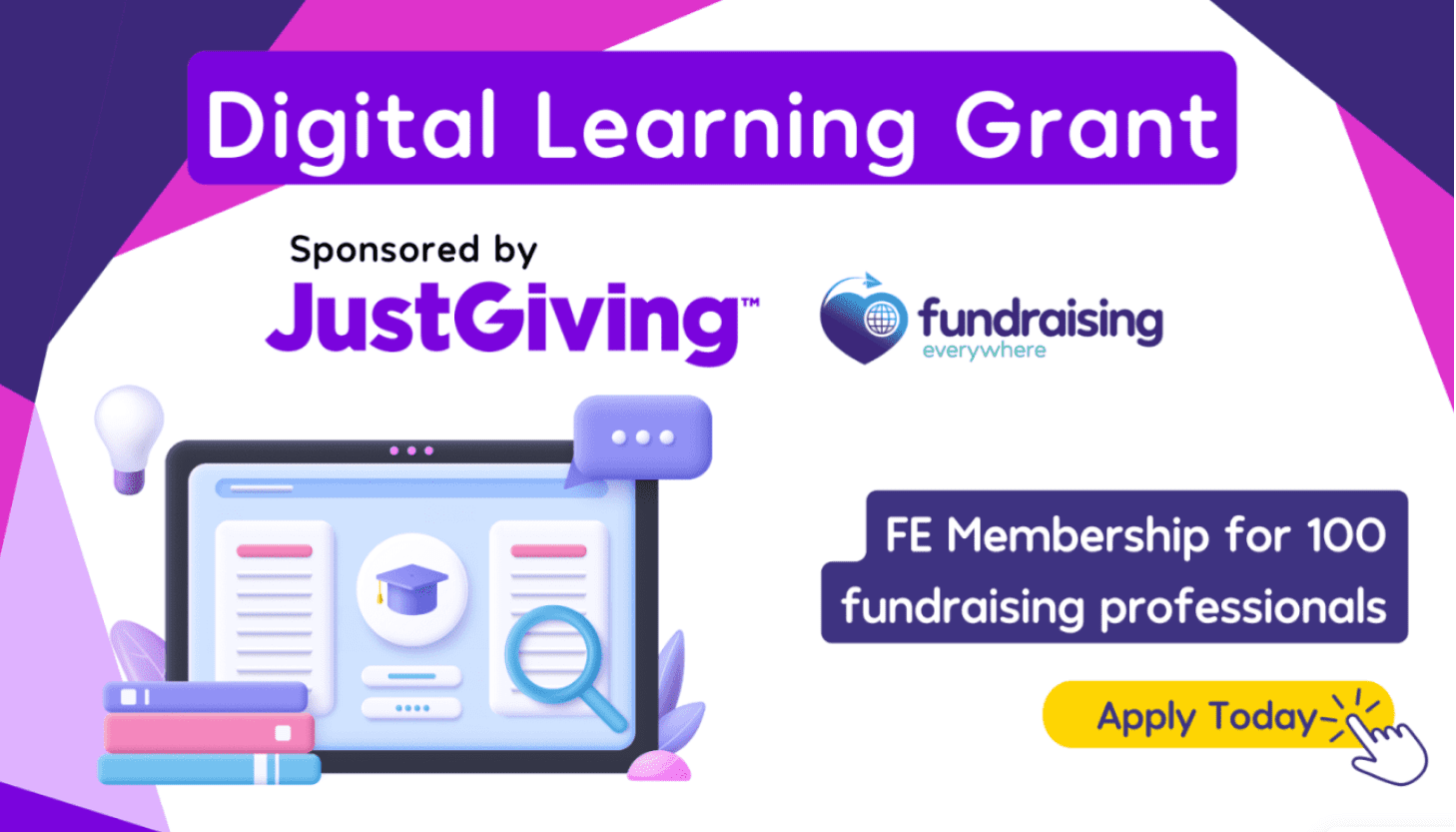 Just Giving Digital Learning Grant – Closing date 15 October