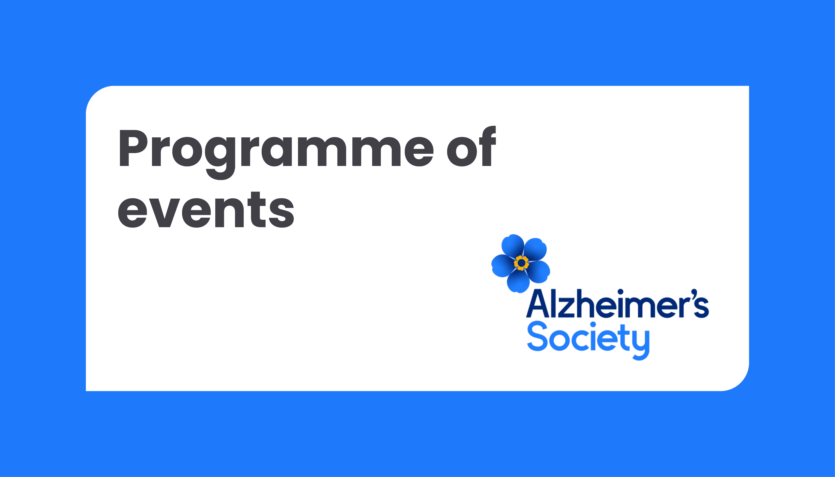 New programme of events in York from the Alzheimer’s Society