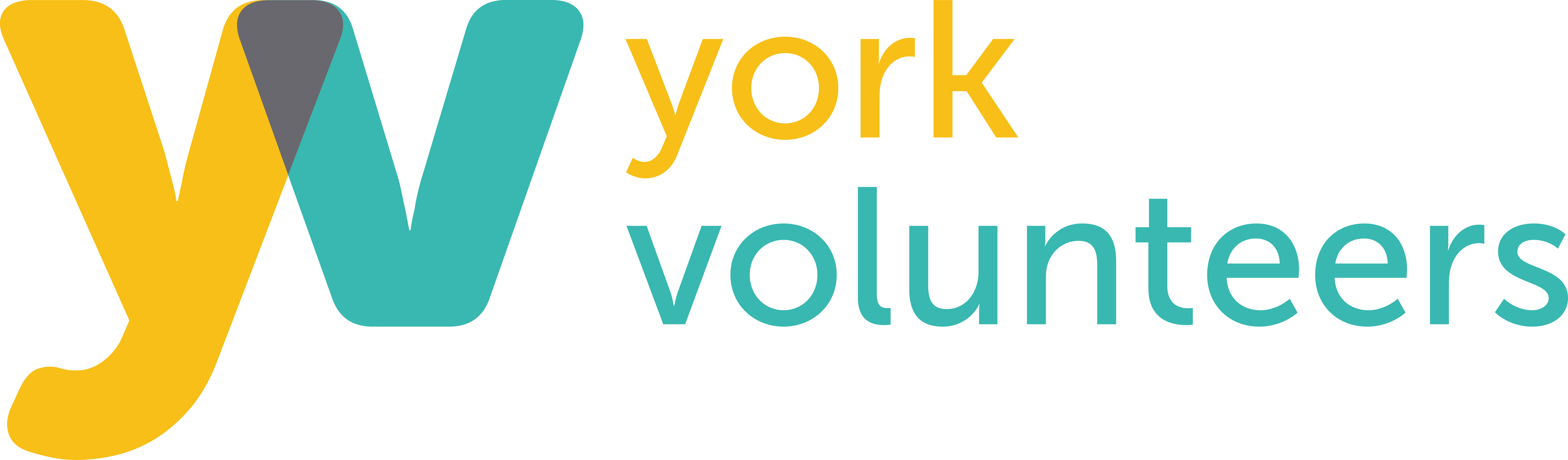 York Volunteers Logo LANDSCAPE Image shows the York Volunteers logo featuring a Y and V and the wording York Volunteers