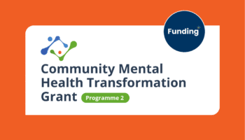Text reads: Community Mental Health Transformation Grant Programme 2.
