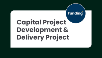 Text reads: Capital Project Development & Delivery Project. Funding.