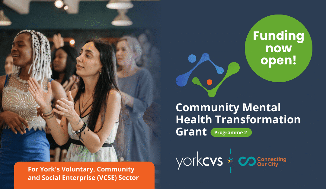 Apply now: Community Mental Health Transformation Grant Programme 2 – Closing date 22 October