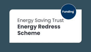 Text reads: Energy Saving Trust Funding. Energy Redress Scheme