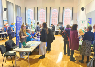 People visiting stands in the Main Hall