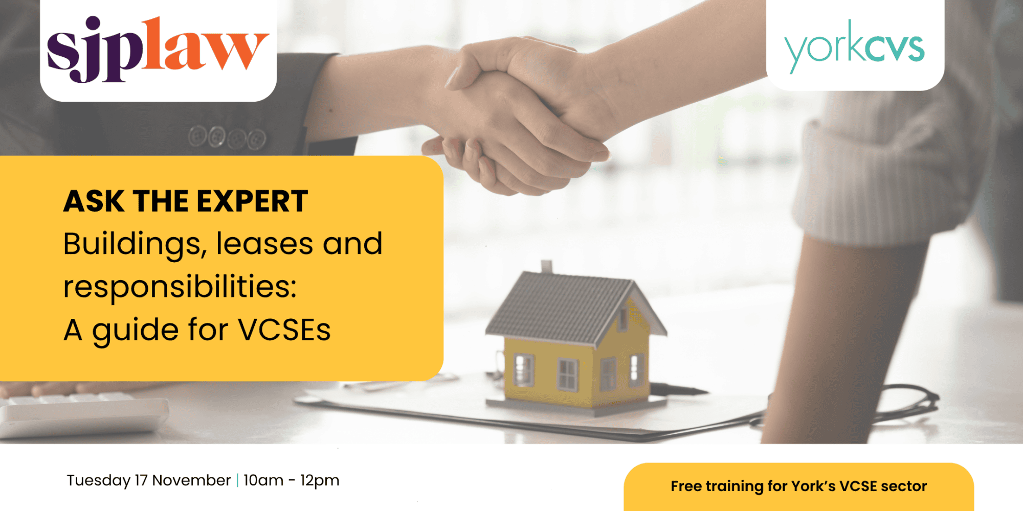 Free training: Ask The Expert – Buildings, leases and responsibilities: A guide for VCSEs