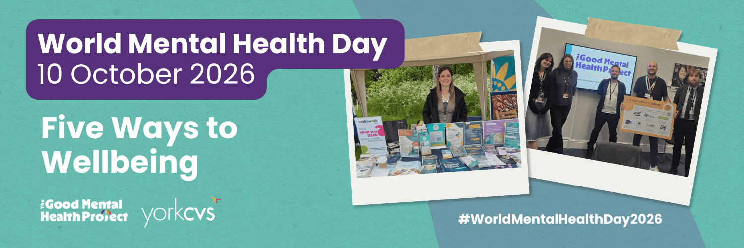 Two images, one of Ashley standing at an information stall and the other of a Jack with workshop attendees
